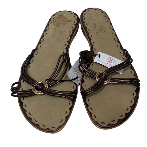 NWT Cole Haan Metallic Strappy Sandals - Picture 1 of 6